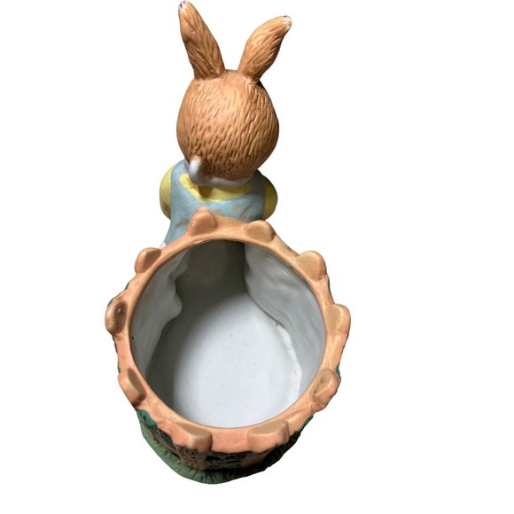 Vintage Easter Bunny Rabbit Figurine Planter - Picture 8 of 11